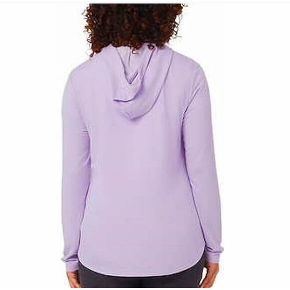 2-pk 32 Degrees Lightweight Full Zip UPF Lightweight Stretch Hoodie Purple Gray - Picture 3 of 6